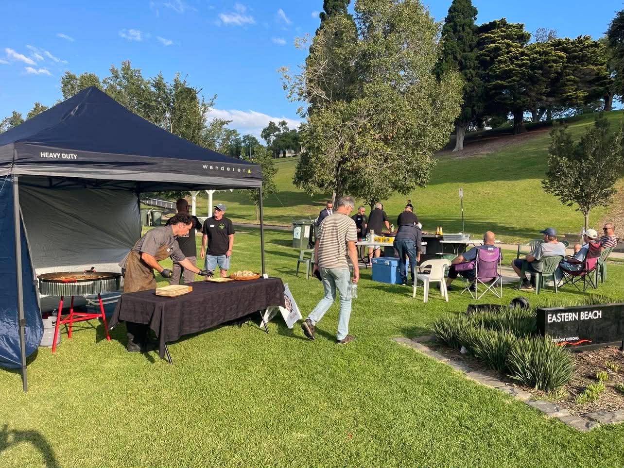 The Wandering Man community BBQ at Eastern Beach